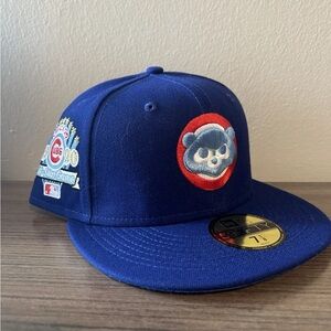 Chicago Cubs Blue New Era Fitted Hat 7 1/8 Icey Blue UV 1990 ASG Patch 59FIFTY